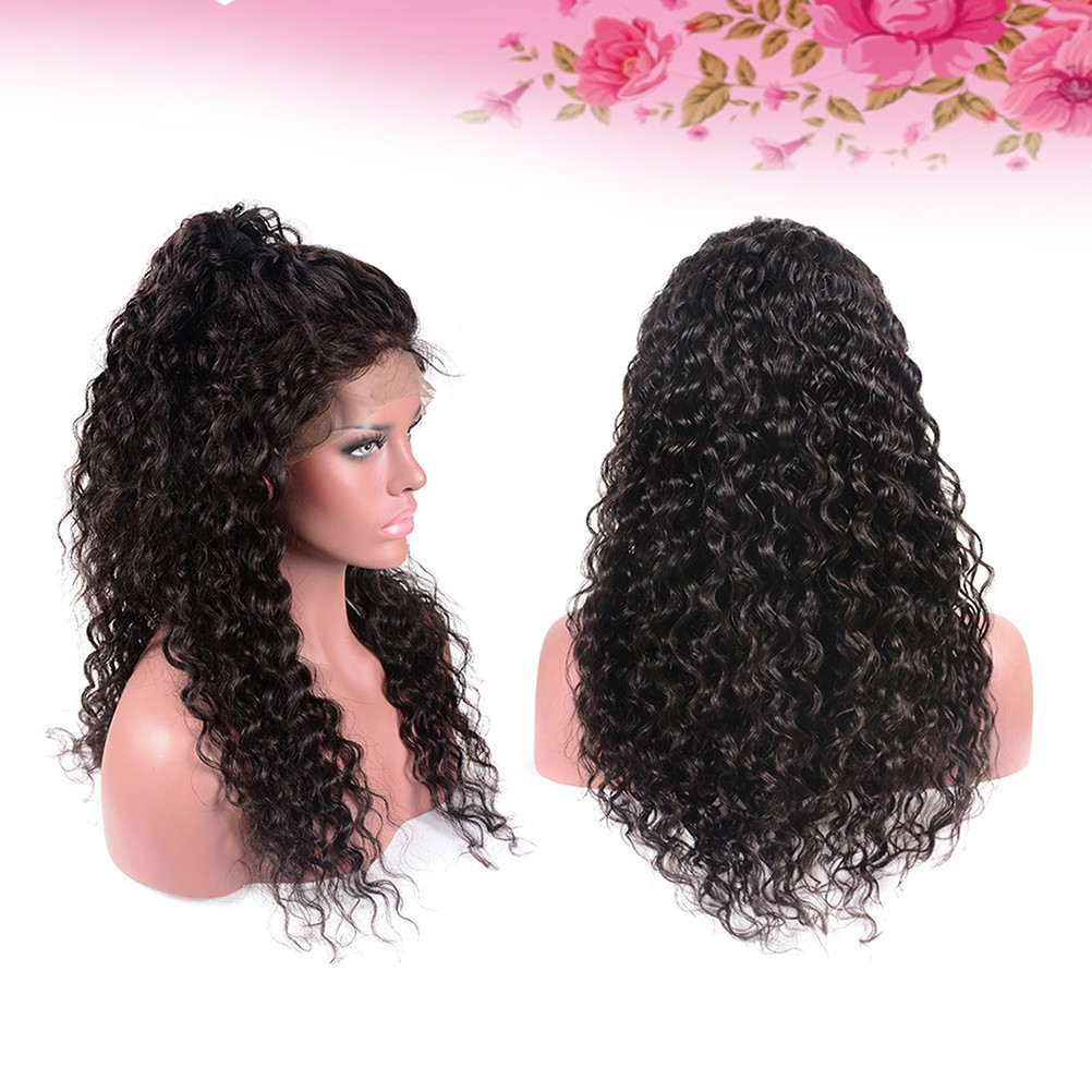 Small Curly Hair Wig Front Lace Hair Accessories Women Wig Natural Black Cover