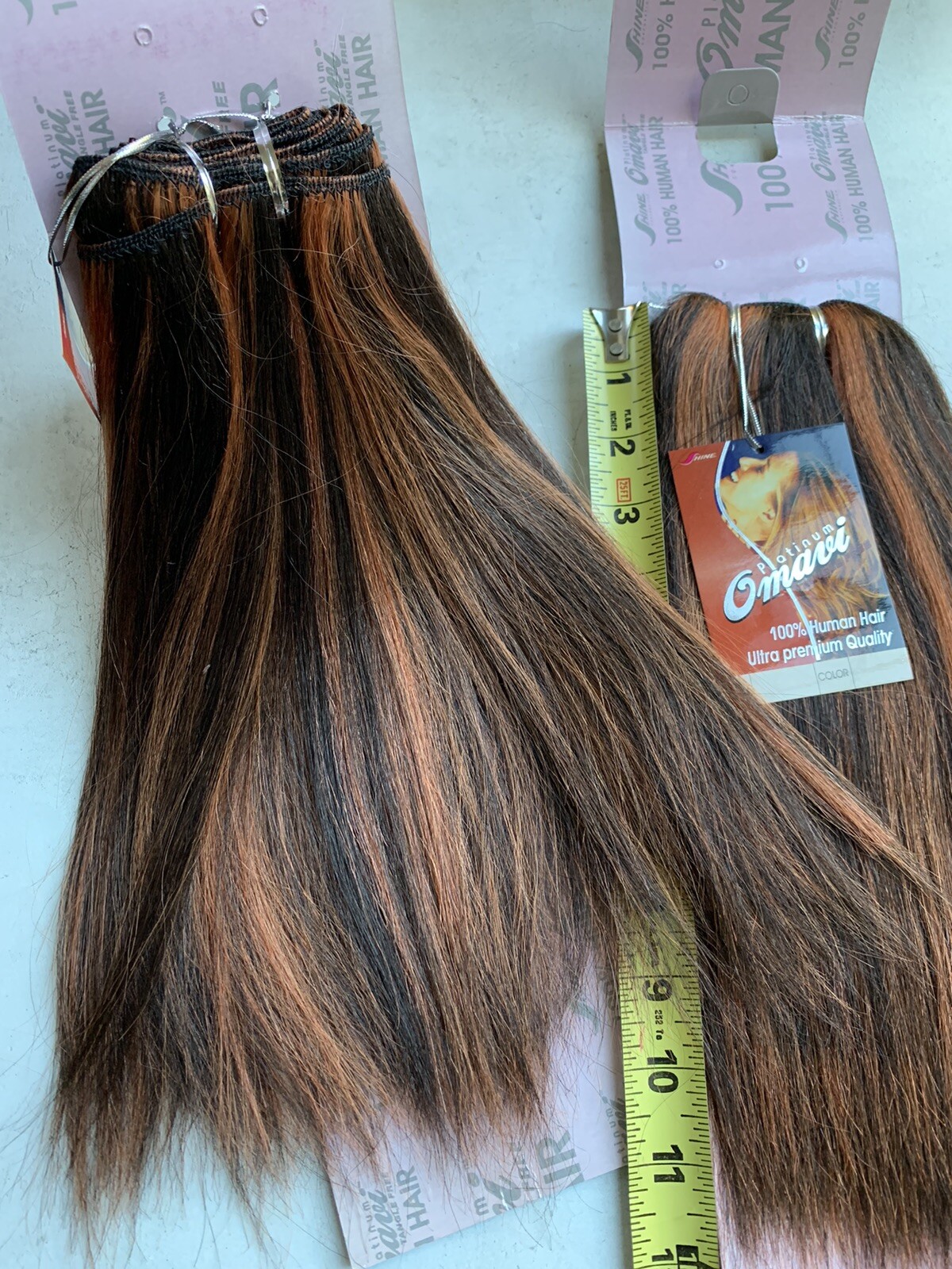 100% Yaki Human Hair for Weaving by Omavi Platinum, 2-Pack Bundle Deal, F1B/130