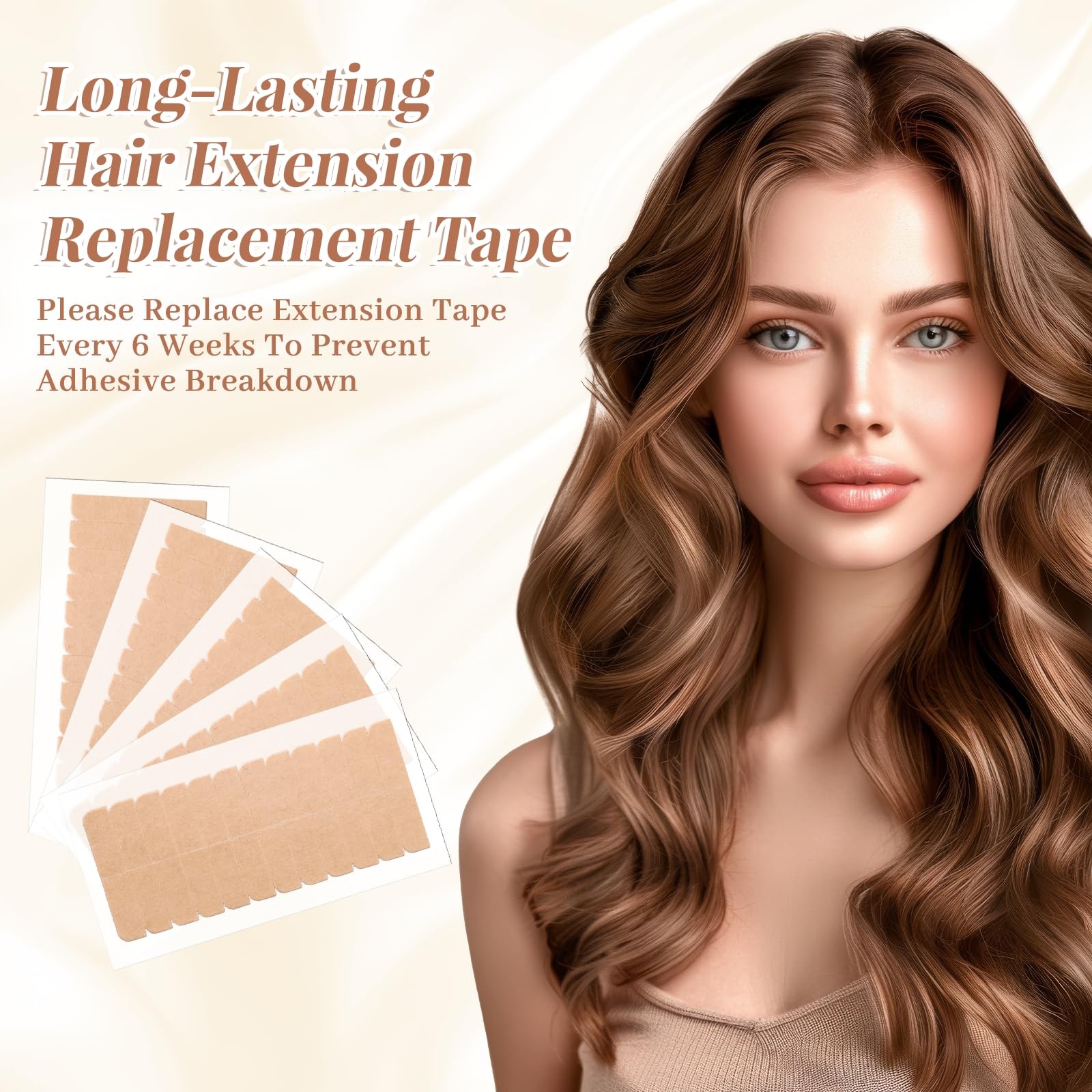 ElevateTech 240 Pcs Hair Extension Tape, Double Sided Strong Adhesive Replace…