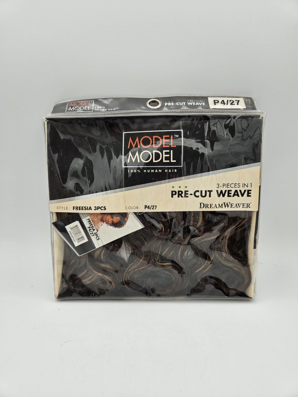 Model Model Dream Weaver 3 Pcs Pre Cut Weave Freesia 100% Human Hair P4/27 NEW