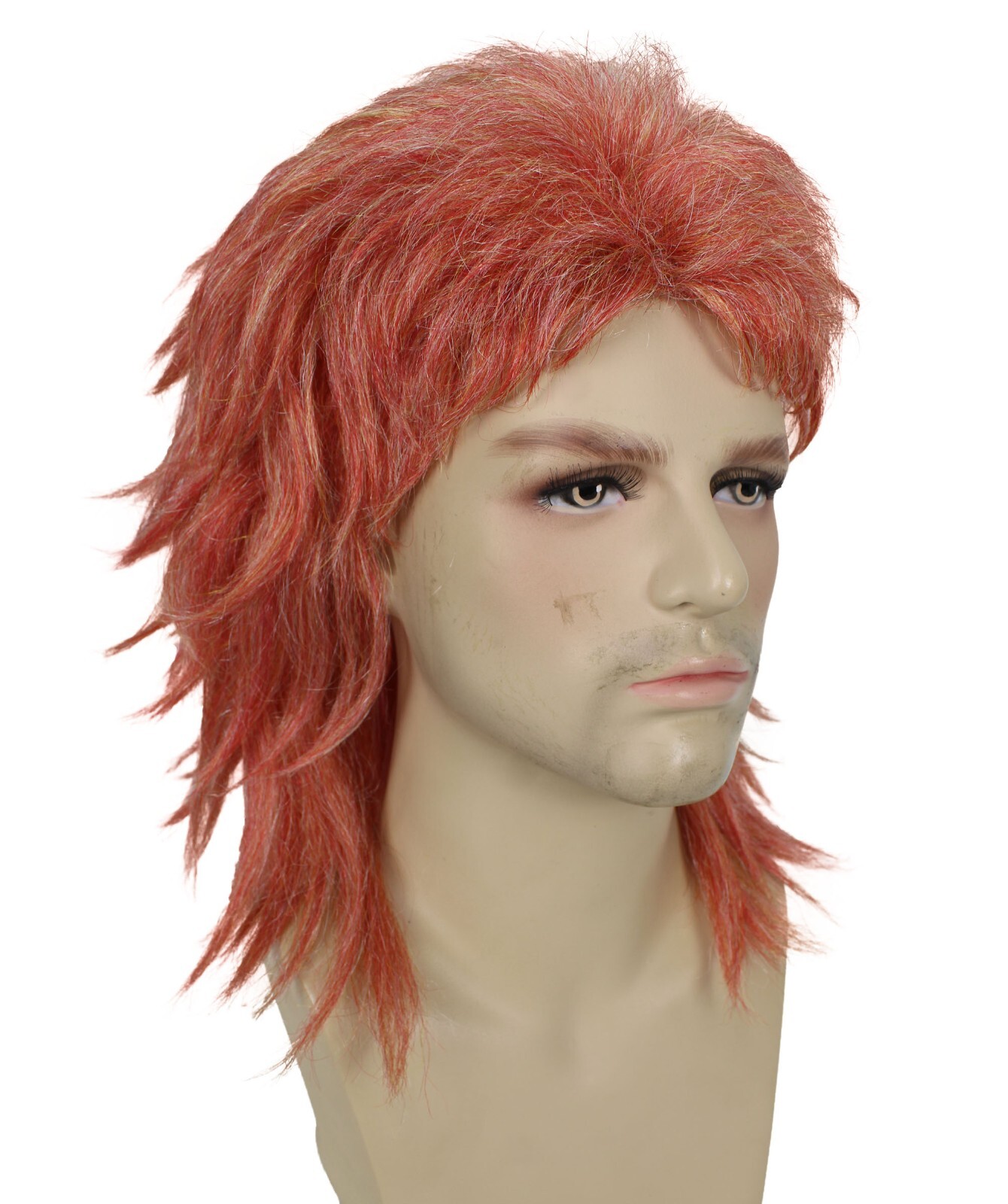 HPO Adult Men’s Pink Spiky Demon Hunter Anime Wig Breathable Capless Cap HM-1642