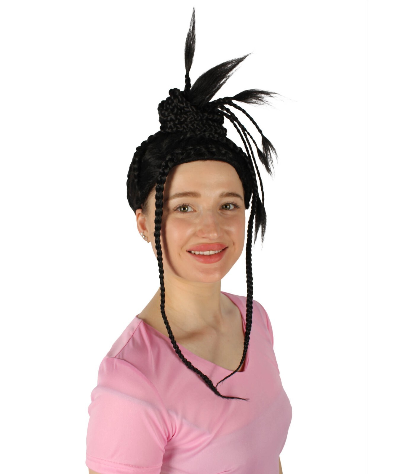 Adult Women’s Black Wig I Best for HPO I Flame-retardant Synthetic Fiber
