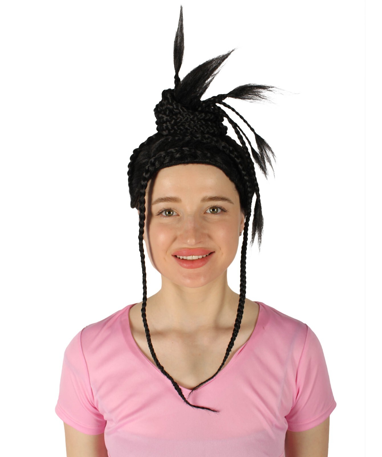 Adult Women’s Black Wig I Best for HPO I Flame-retardant Synthetic Fiber