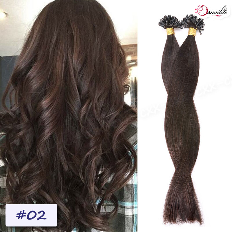 200G Fusion Pre Bonded Keratin Nail U Tip 100% Remy Human Hair Extensions THICK