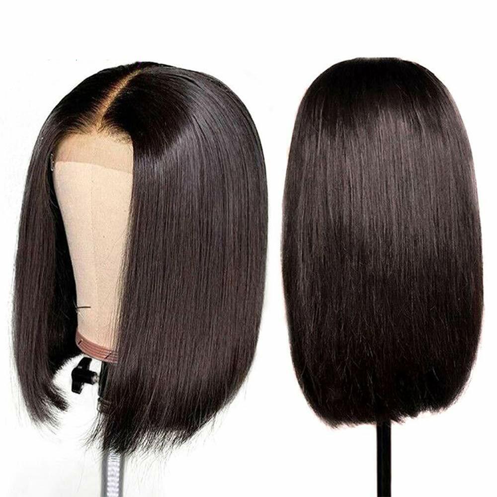 Lace Closure Wigs Bob Straight 4*4 lace middle part 100 Human Hair For Women
