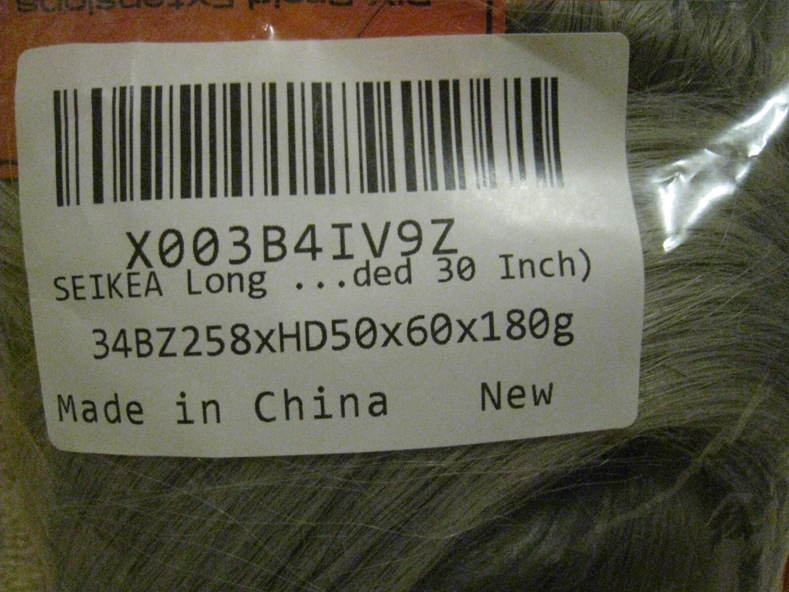 Seikea Long 30″ synthetic hair ponytail extension 34BZ258-180 HD50/60 Silver NEW