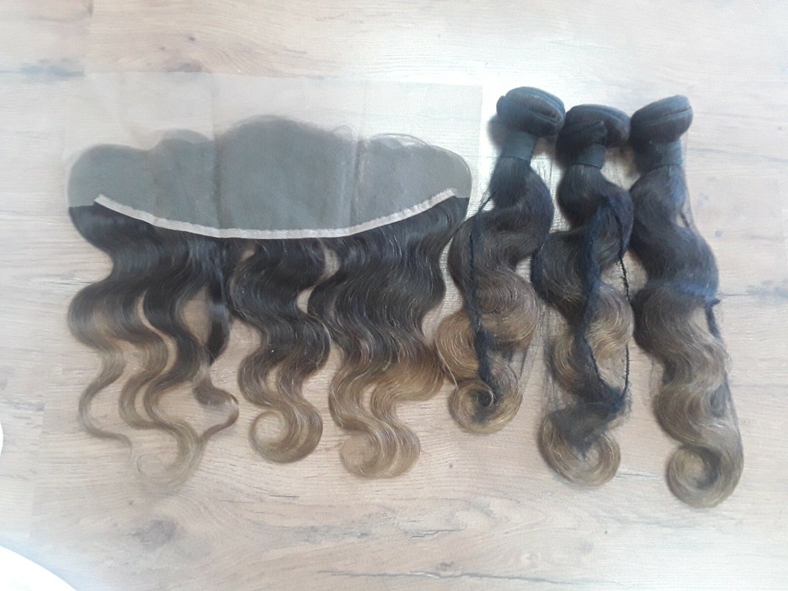 12A 1B#/4#/ 33# ROOT BRAZILIAN VIRGIN HUMAN HAIR BODY WAVES 16+18+20&14 FRONTAL