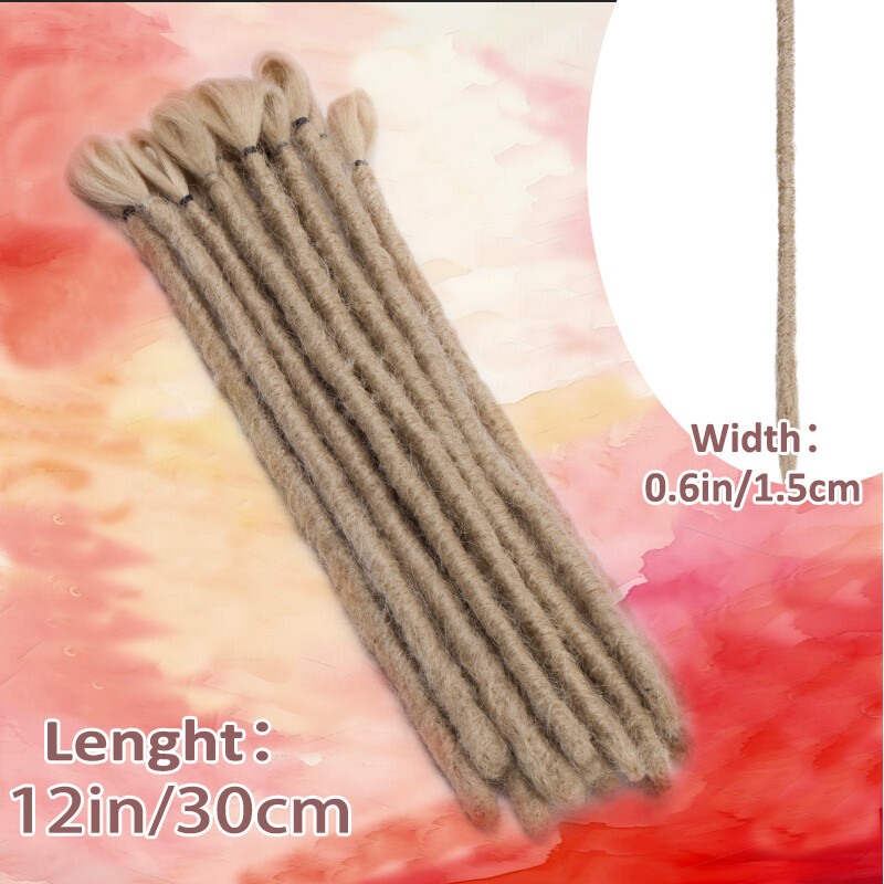 100% Real AS Human Hair Dreadlocks Extensions Crochet Braiding Hair Afro Faux US
