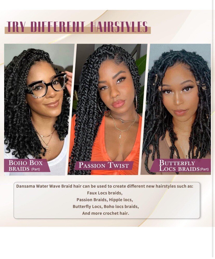 Dansama Passion Twist Hair Water Wave Crochet Hair