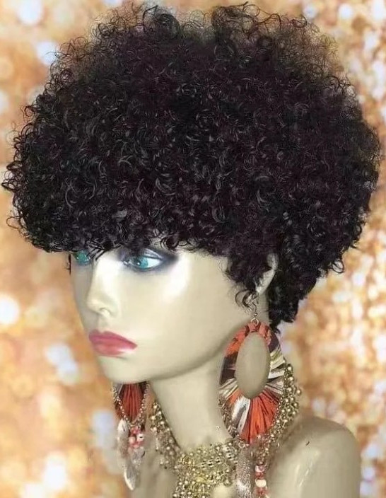 Curly Afro Wig Layered One Size Women Multiple Colors Dark Brown Blond Auburn