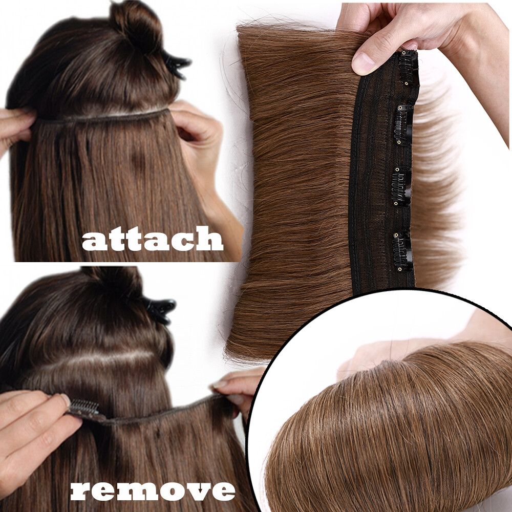 One Piece Clip In 100% Human Hair Extensions 3/4 Full Head THICK Invisible Weft