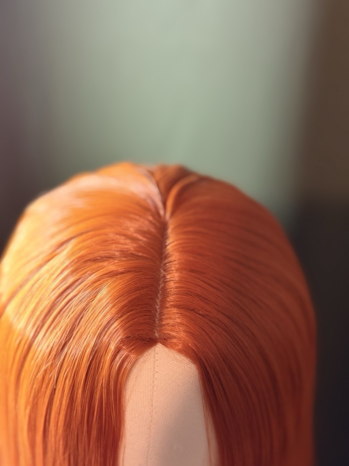 Soft Synthetic Orange Wig Long Straight | Easy to Brush | Natural Look