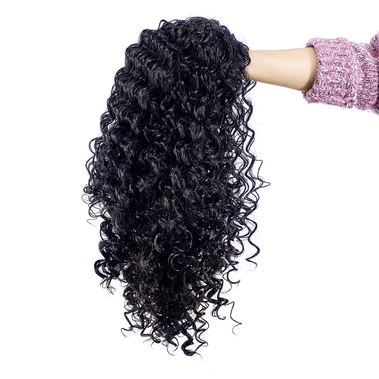 20-Inch Long Big Bouffant Curly Wigs for Women Synthetic Heat Resistant Fiber…