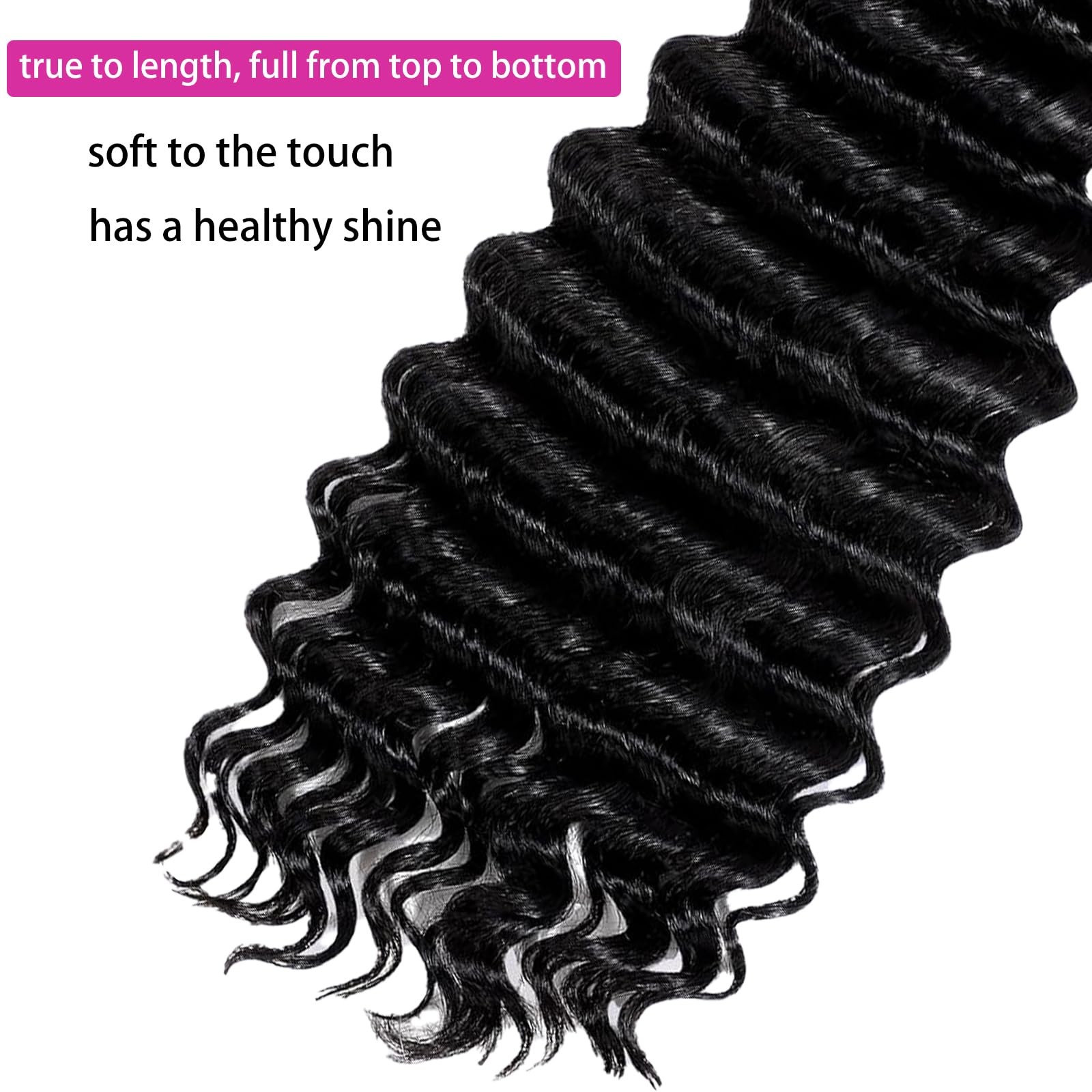 Lyolkser Human Braiding Hair For Boho Braids 2 Bundles 20 Inch Total 100G Deep