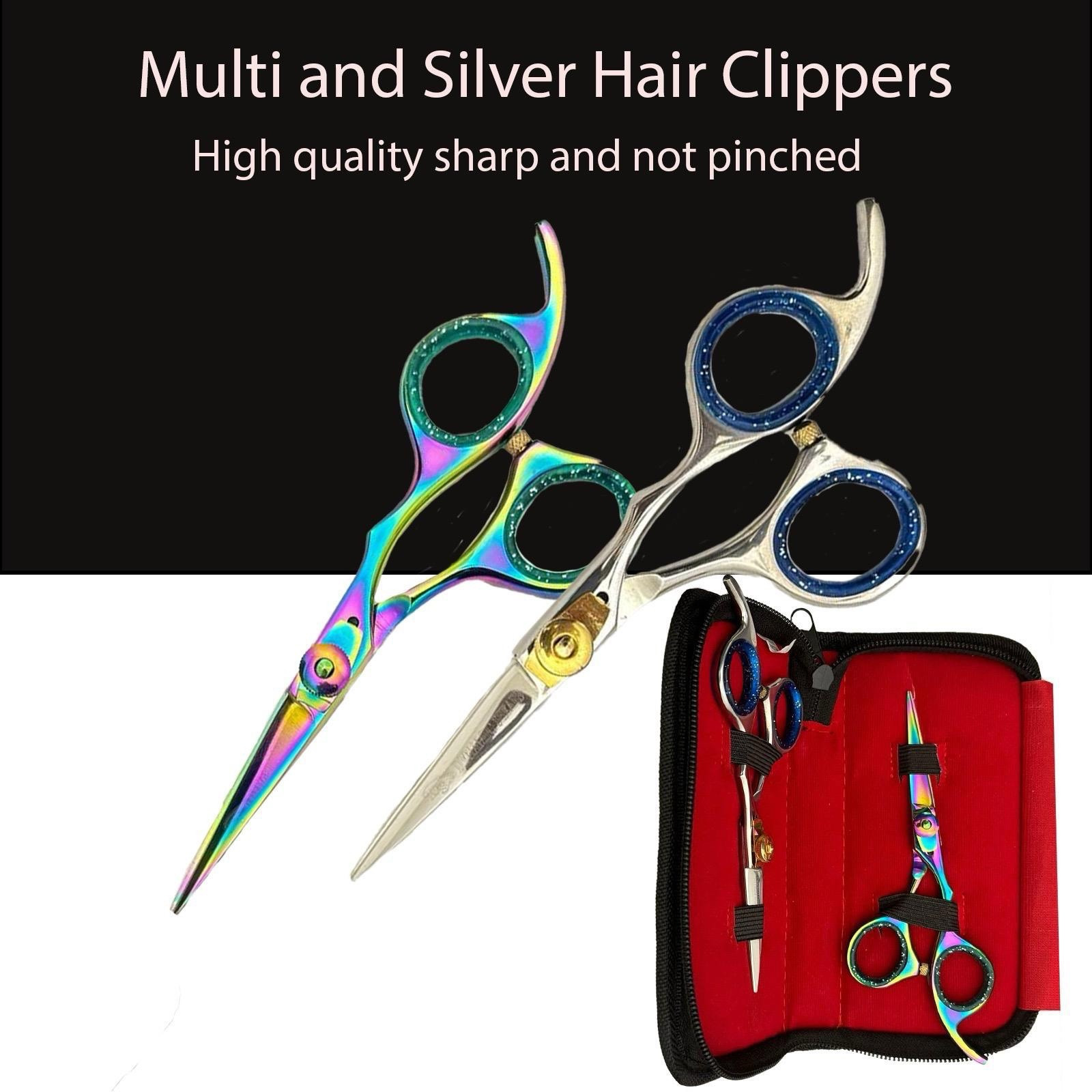 Hair Cutting Scissor Pair 5.5” Multi & Polish Color