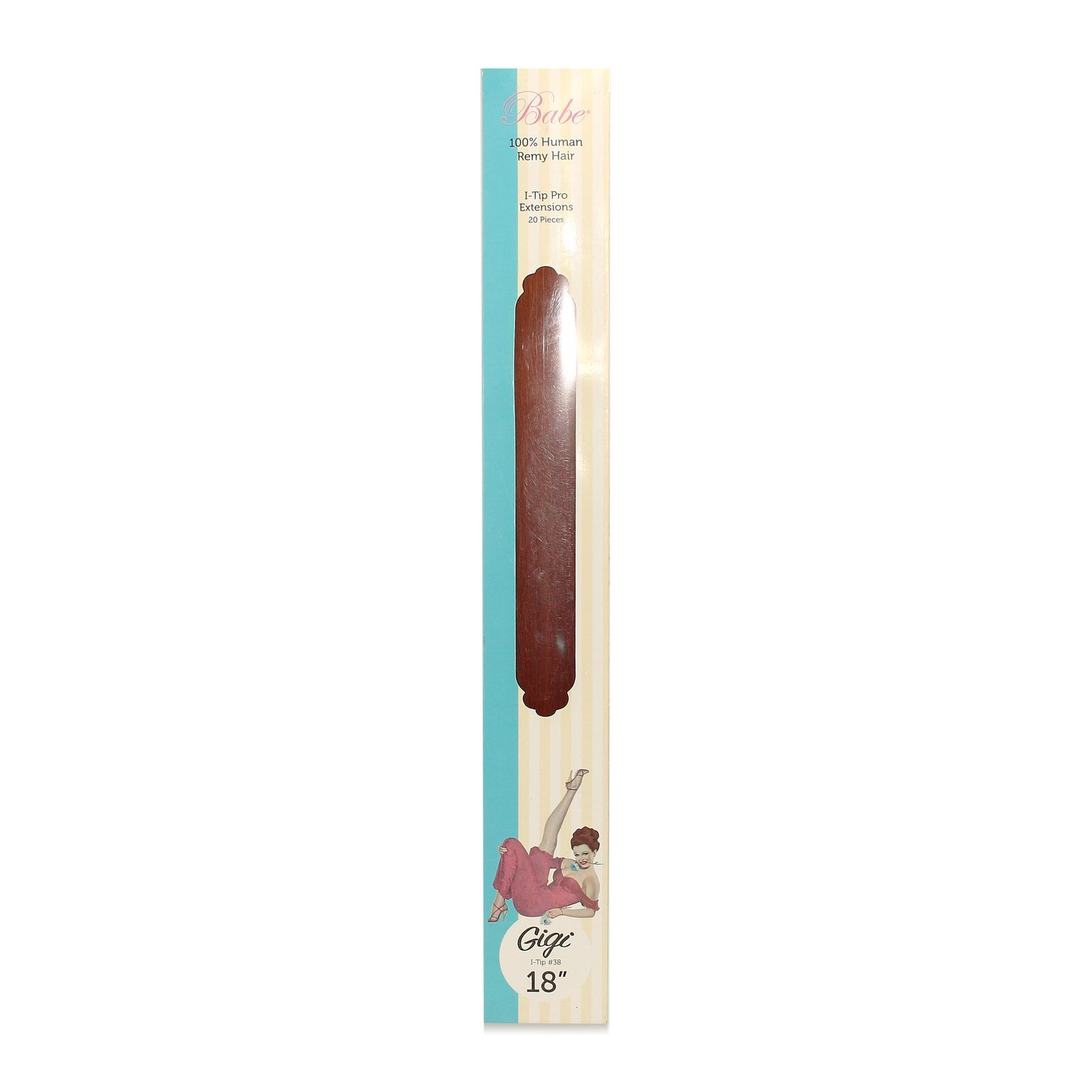 Babe 100% Human Remy Hair I-Tip Pro Extensions 20 Pieces Gigi I-Tip #38 18″