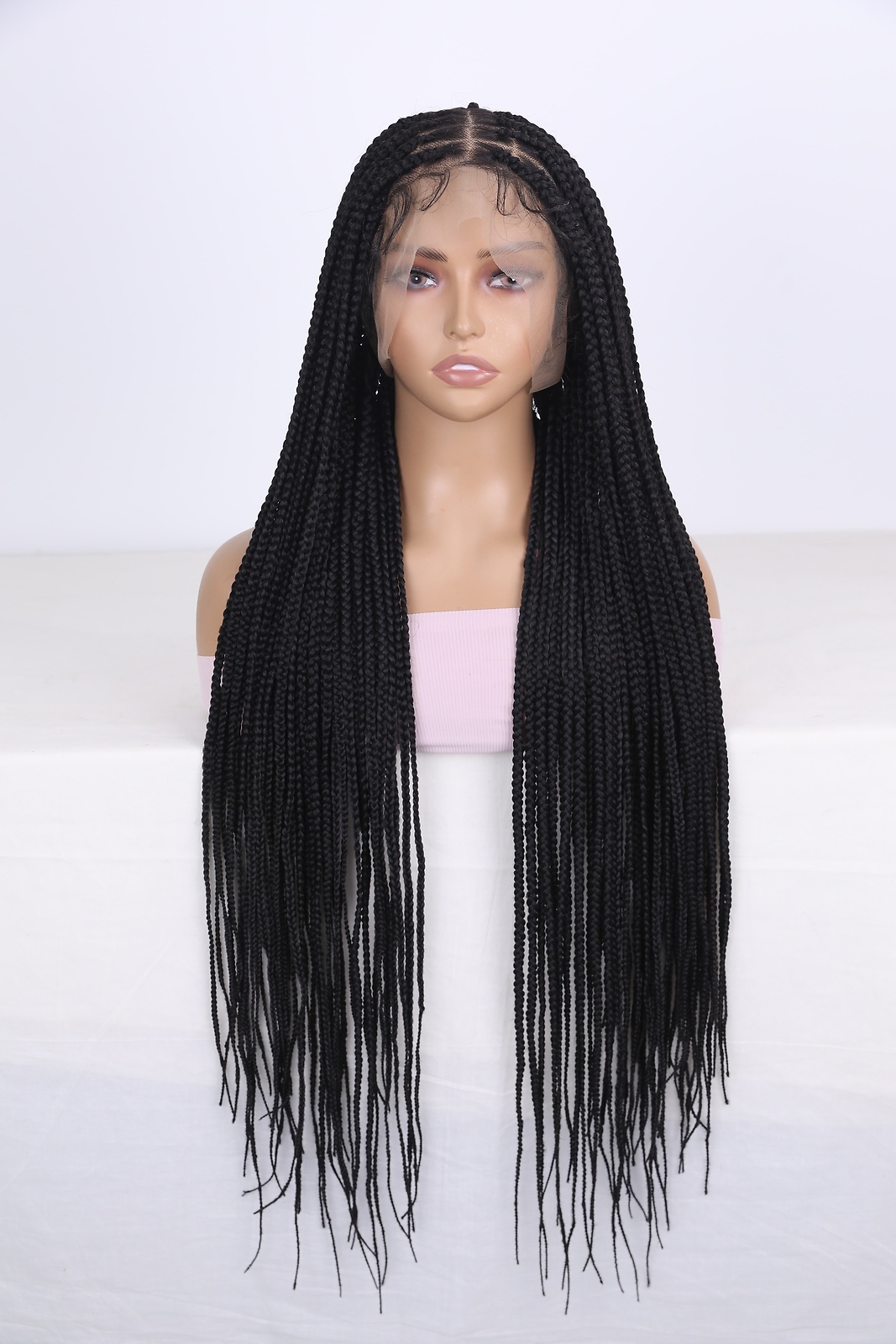 Braided Full Lace Wigs for Black Women Knotless Box Braid Wig with Baby Hair 32″