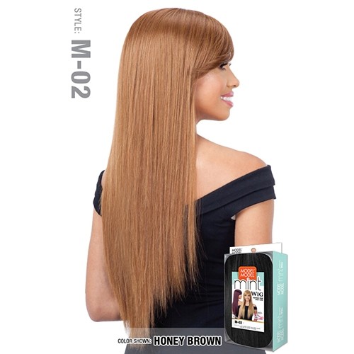 Straight with Swoop bang style wig in special colors-M-02