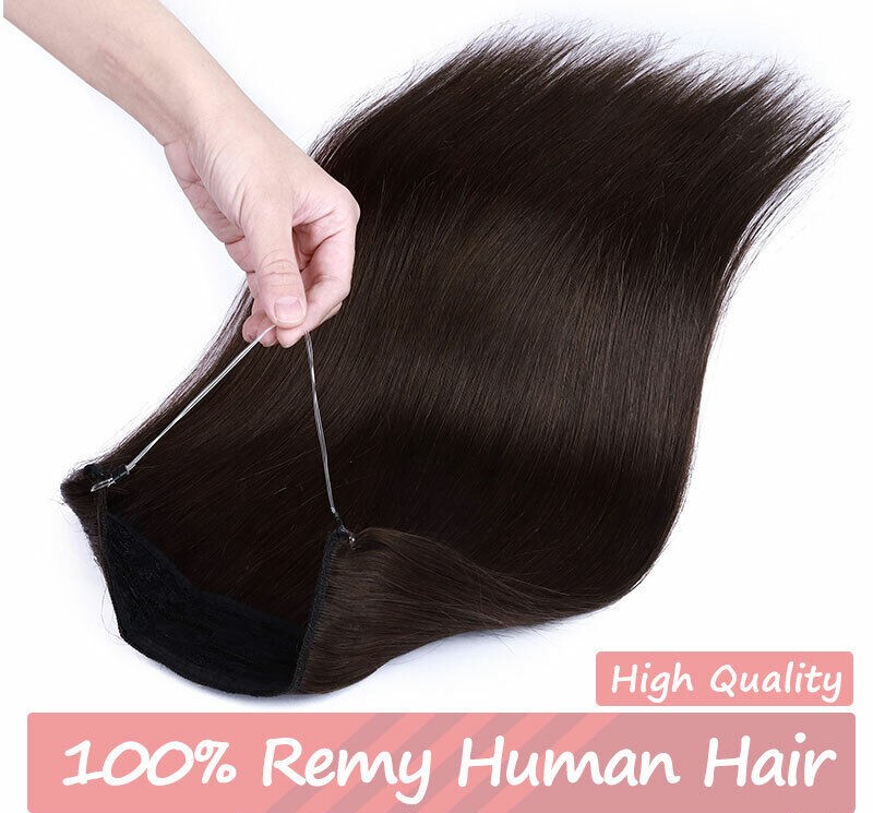Ombre 60g Handmade Flip Human Hair Extensions Invisible Wire good Hair Weft