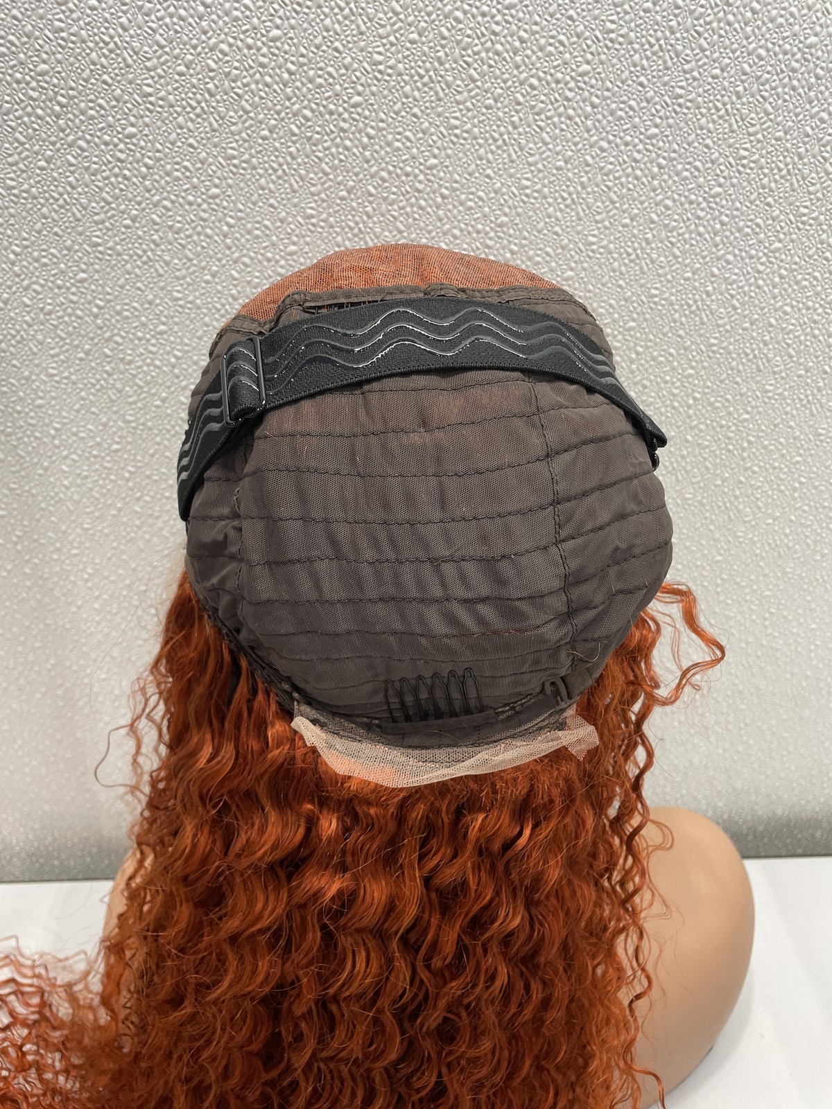 Ginger Curly Human hair Blend Glueless 13×6 Lace Wig 30″