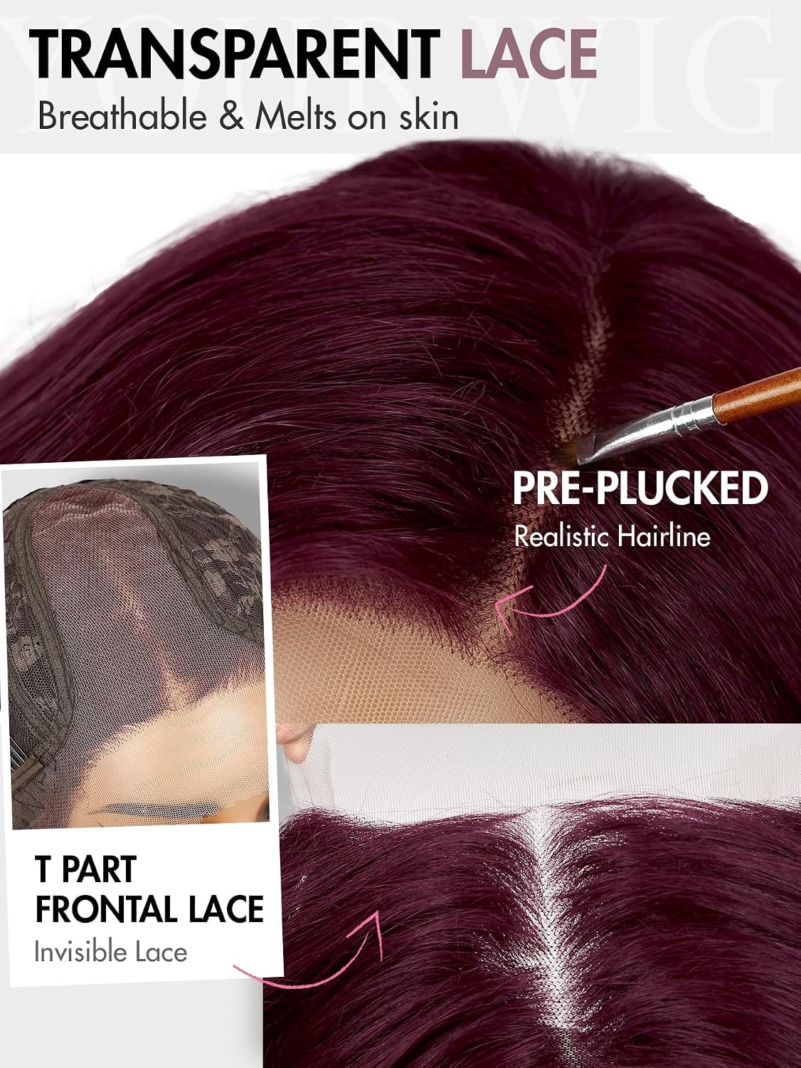Lace Front Pre Plucked Short Curly Wigs for Black Women Side Part Human Hair