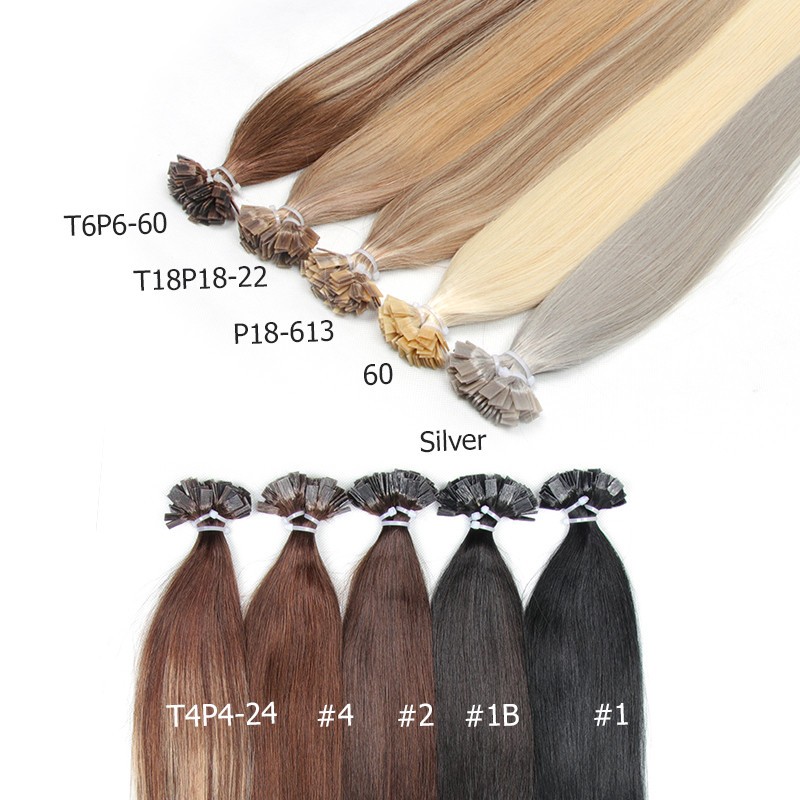 Curly WavyPre Bonded Keratin Fusion Keratin K Tip Human Hair Extensions 100S 70g