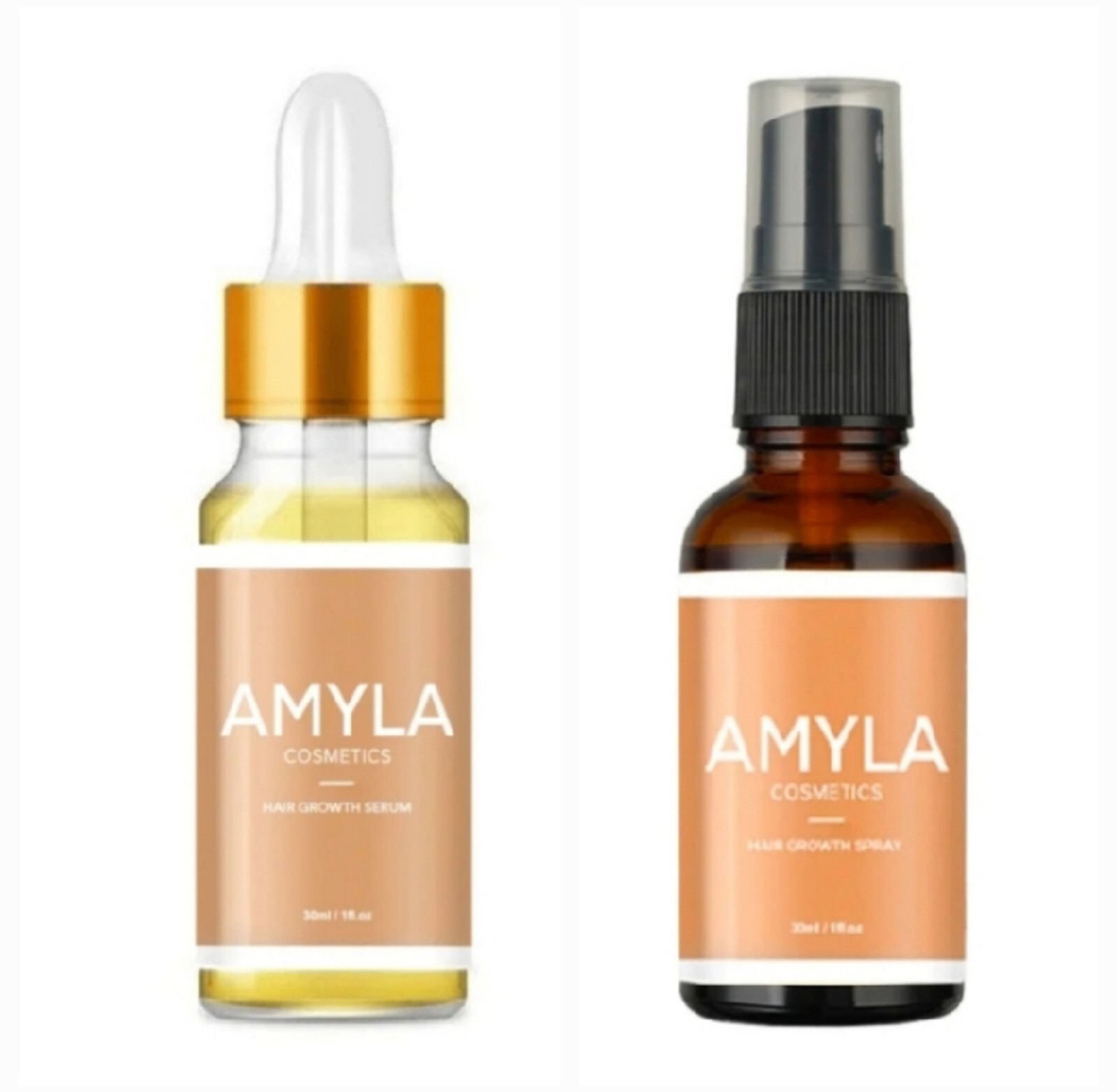 1 NIB Amyla Cosmetic Hair Growth Serum & 1 New Hair Growth Spray Oil