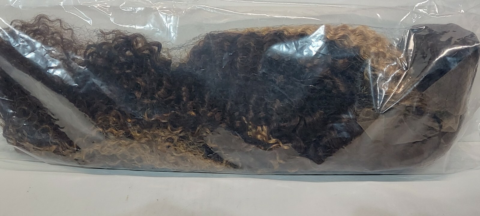 NEW Transparent Lace Ombre Color Deep Curly Lace Front 100% Human Hair. 24″ Wig.