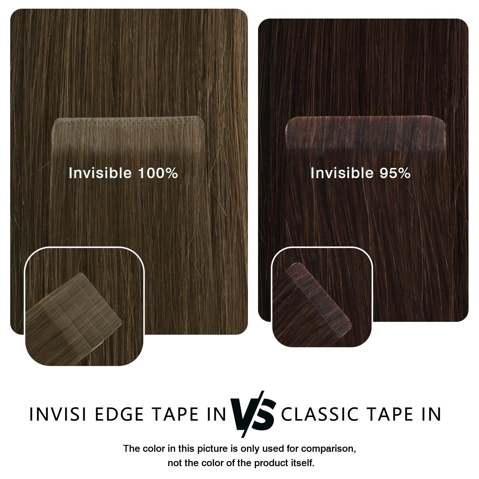 Abh Amazingbeauty Hair Invisi Edge Tape In Hair Extensions Real Human Hair