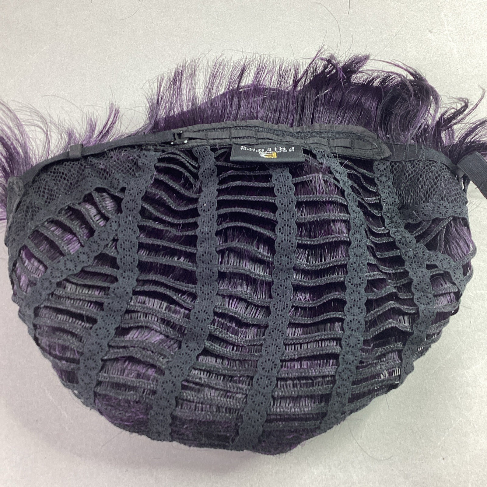 Halo Cutie Straight #Purple Black Human Hair Blend Full Wig