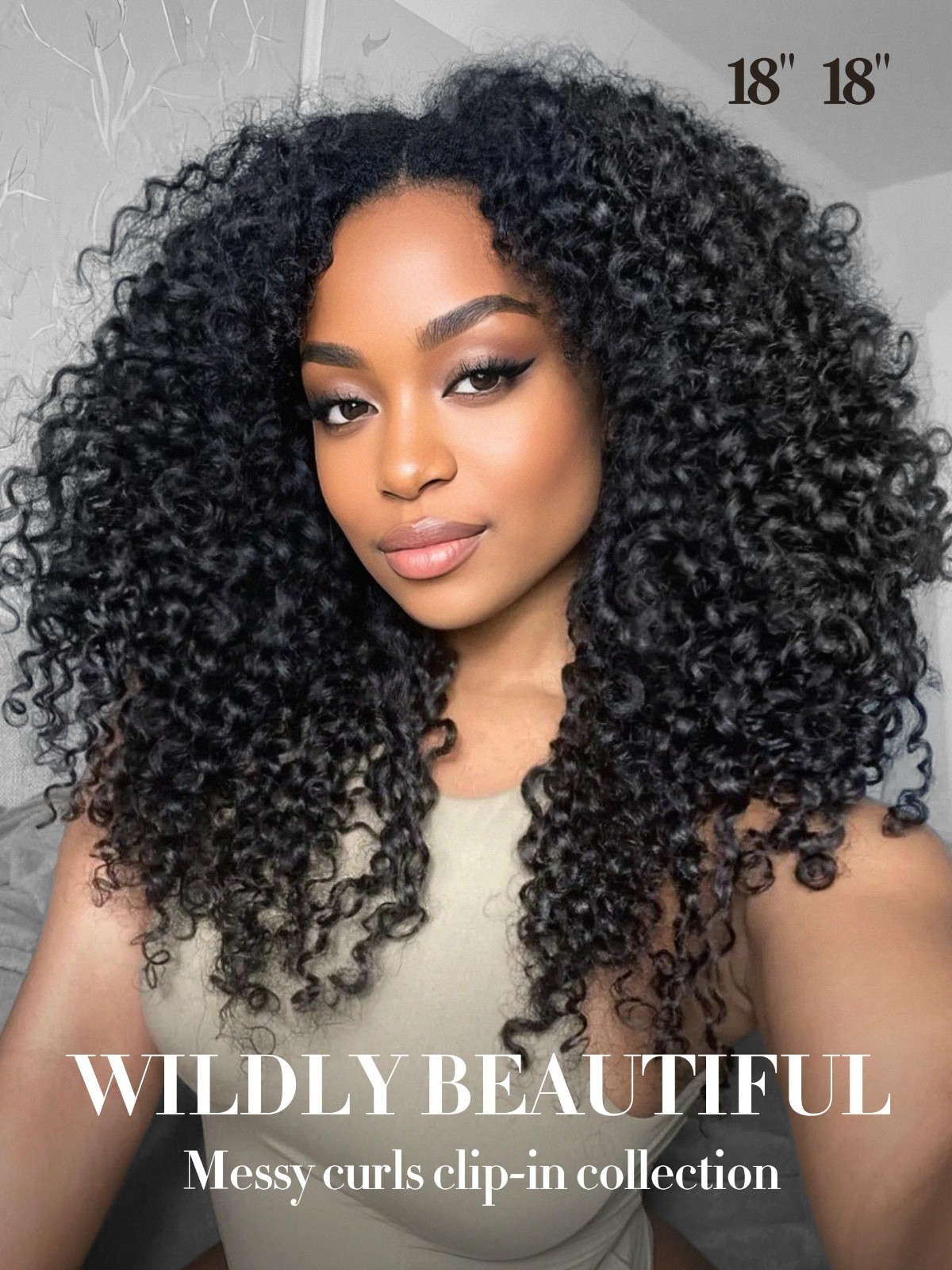 Burmese Curly Clip-In Hair Extensions – Real Human Hair, 24″ Messy Curls, 135g,
