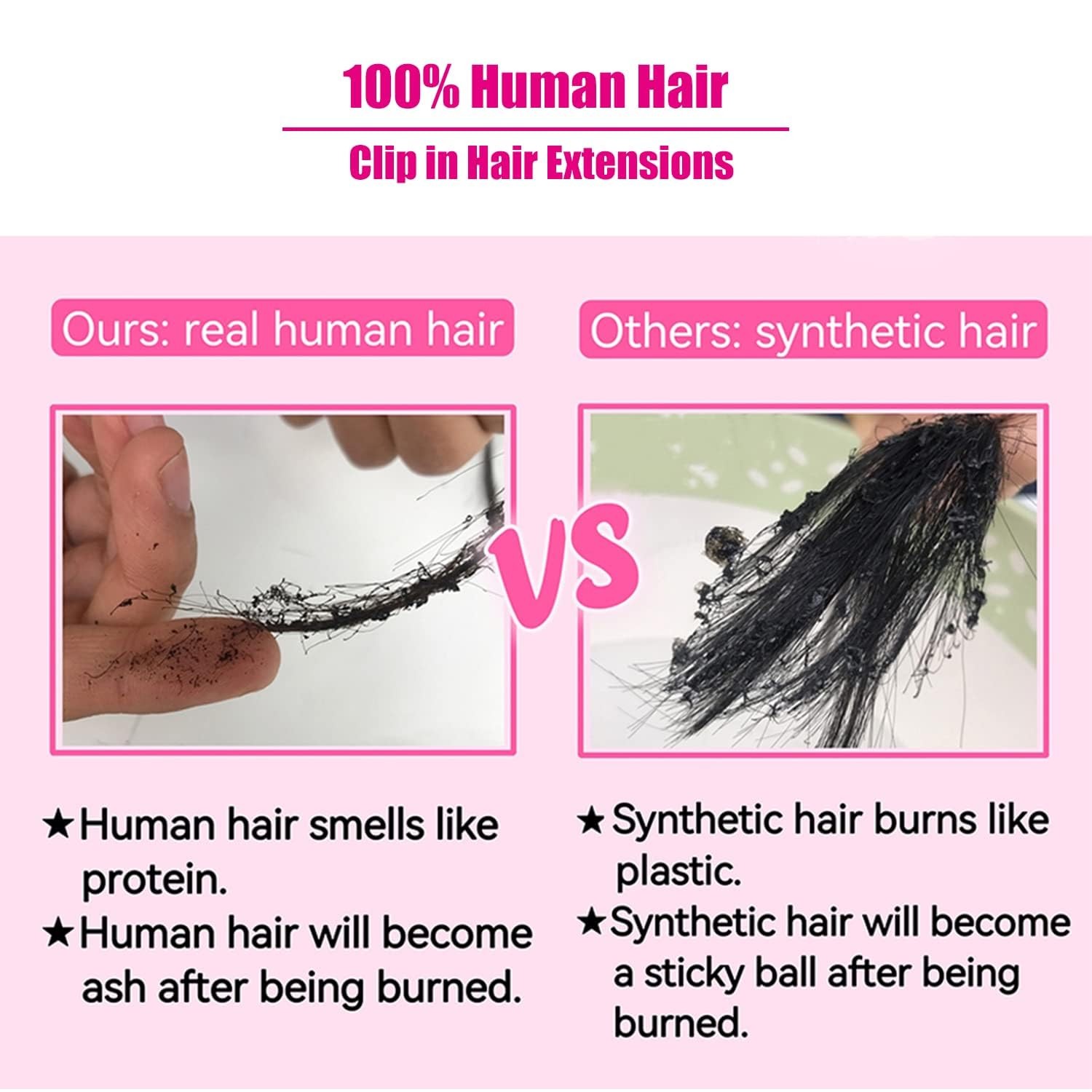 Clip in Hair Extensions Real Human Hair, 120g/set 7pcs, Thick Remy Human Hair…