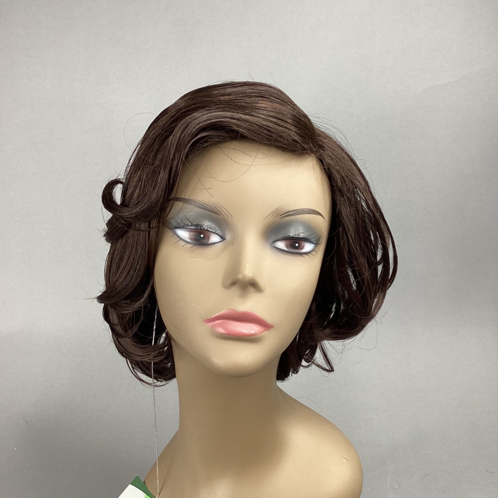 Grammy F4/30 Feather Bob Wig Brown Highlights Lace C-Part Synthetic Classic