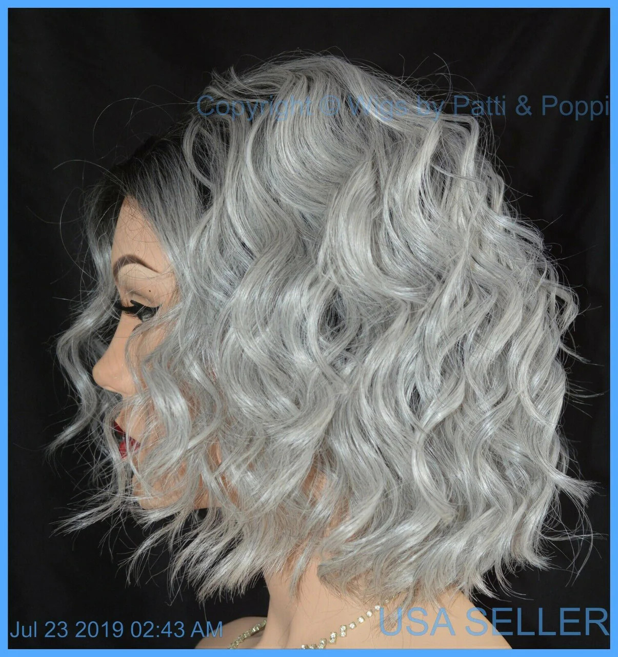 ATTITUDE RENE OF PARIS Orchid Wigs – LACE FRONT – New WAVY SILVER MIST ROOTED