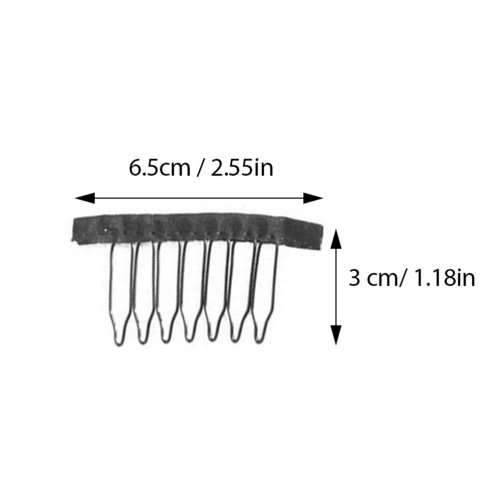 10Pcs Steel Tooth Clip for Lace Black Wig Comb Clip for Secure Decoration Use