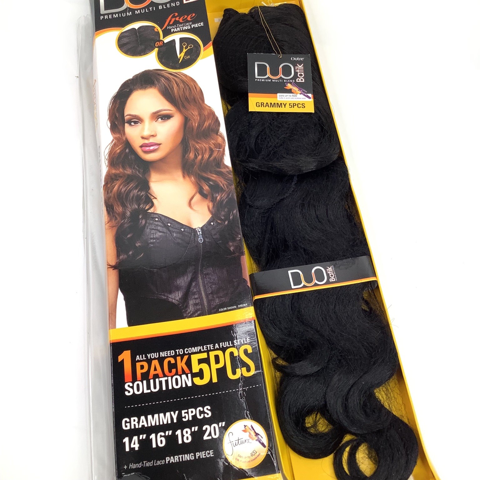Outre Batik DUO GRAMMY 5PCS Hair Extensions 14″ 16″ 18″ 20″ Black