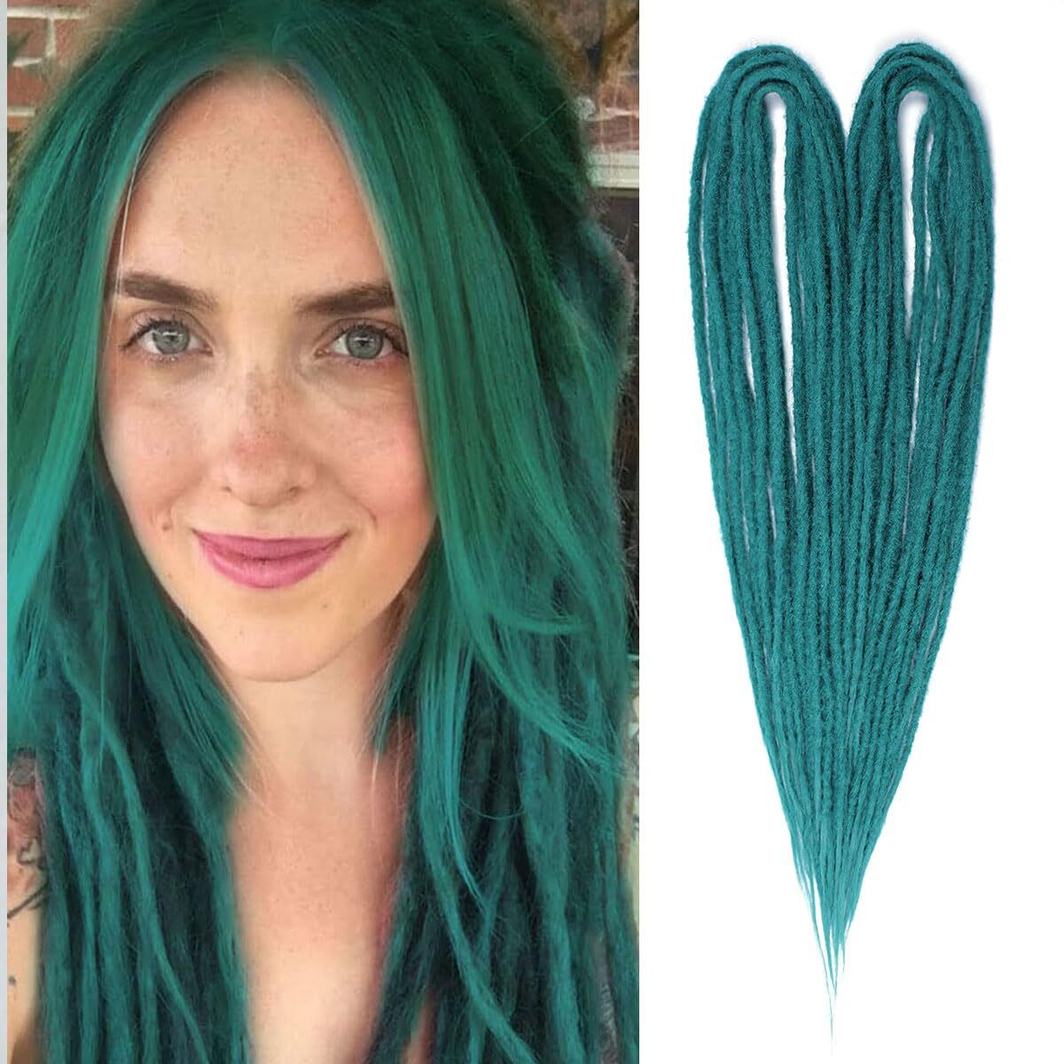 24″ Soft Thin 0.6cm Double Ended Dreadlocks Synthetic Braid DE Dreads Extensions
