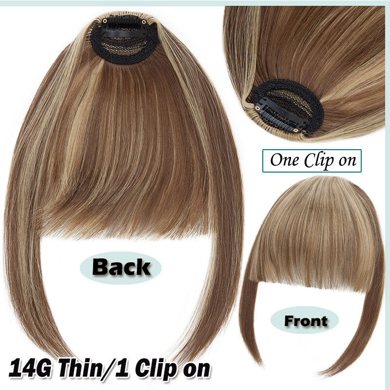 Natural Air Fringe Bangs Clip In Hair Extension One Piece Real Thick as Human