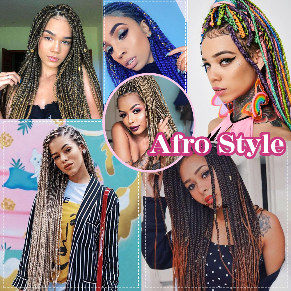 24″ Braiding Ombre Rainbow Jumbo Braids Hair Extensions Synthetic Multi-Color US