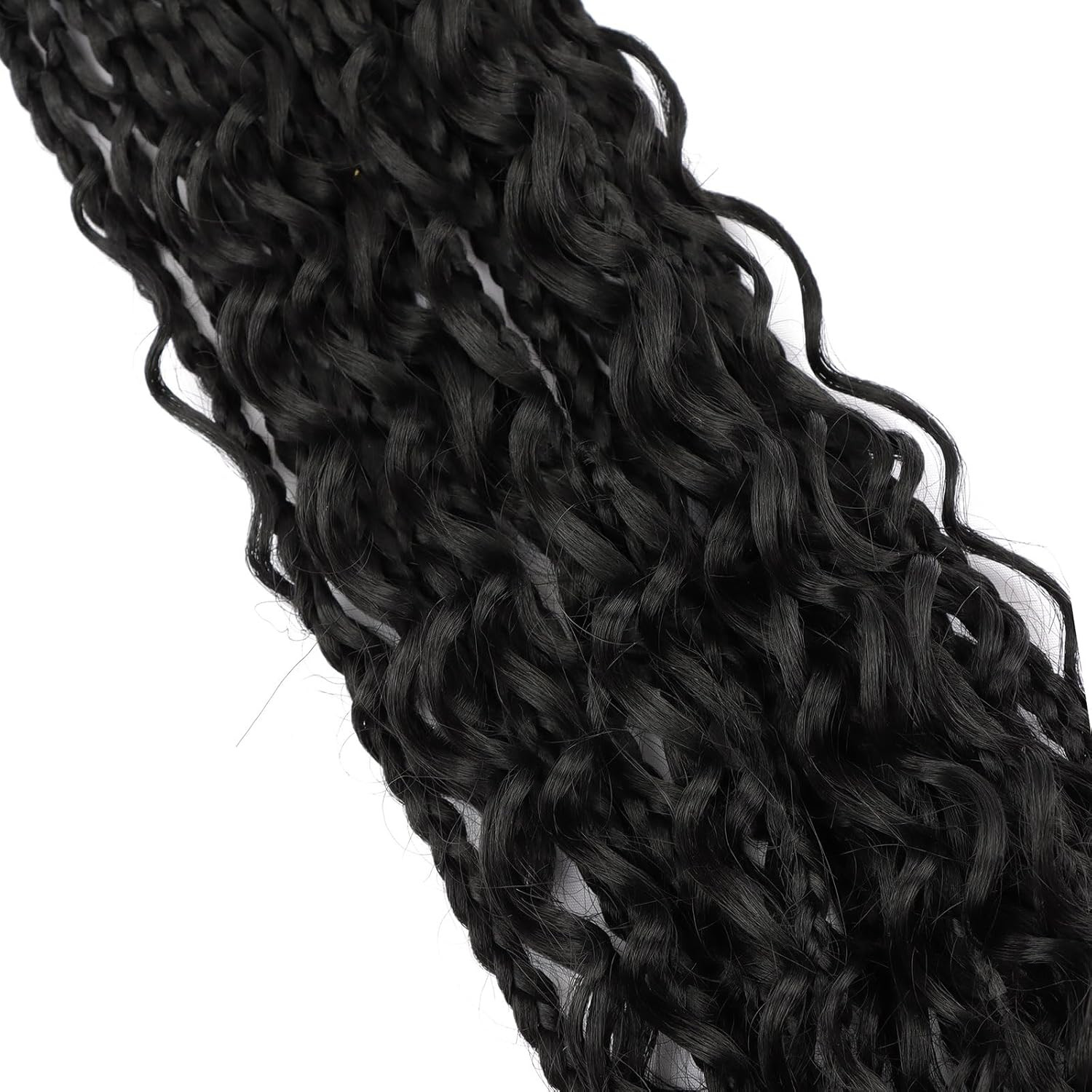Goddess Box Braids Crochet Hair 1B – 18 Inch 8 Packs Crochet Box Braids Pre-L…