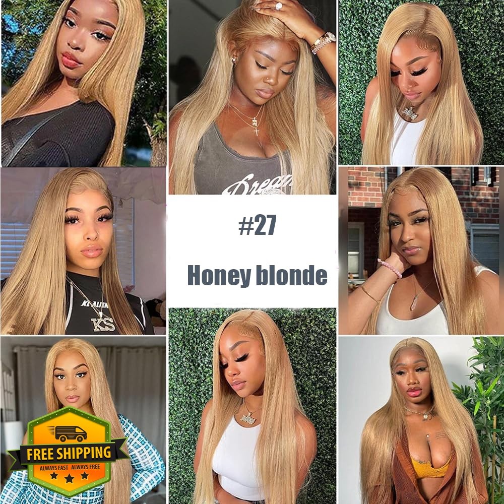 Shoaiye #27 Honey Blonde Clip in Hair Extensions 32 Inch 120g 7Pcs