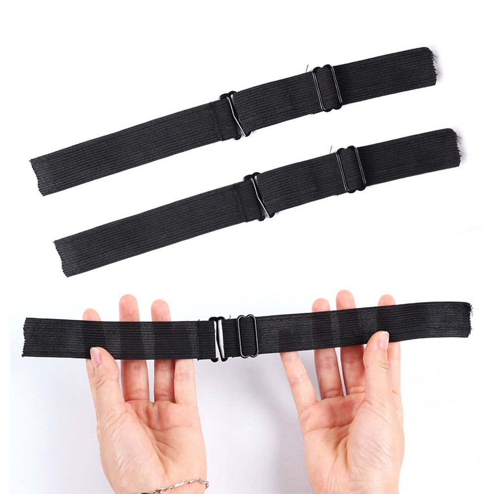 4 Pcs Elastic Wig Strap Headgear Band Miss Wrap Strips for Wigs Edge Adjustable