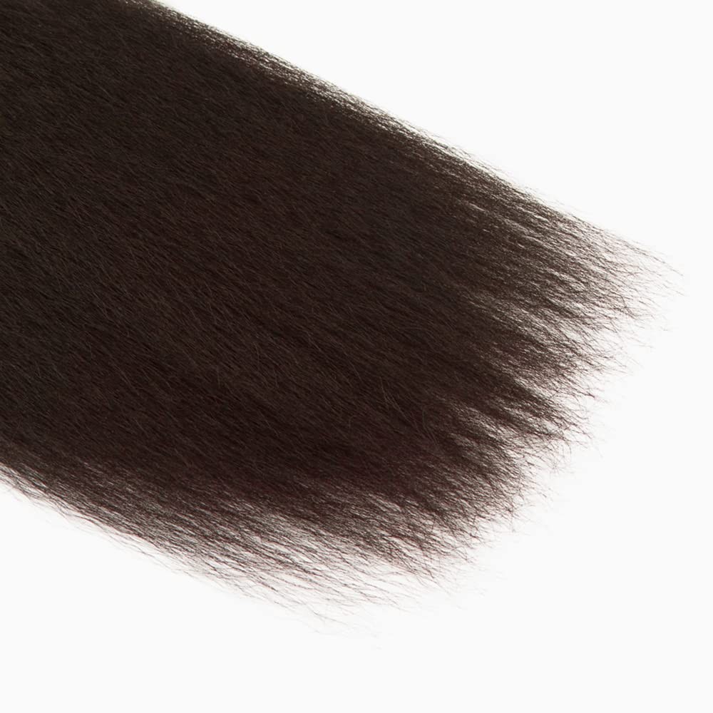 Color #4 Bundles Yaki Straight Bundle Human Hair 14 16 18 Inch Brazilian Virg…