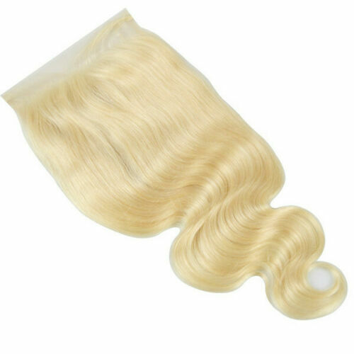 12A 18INCH 6X6 WIDER BLONDE 613# LACE CLOSURE BRAZILIAN HUMAN HAIR BODY WAVE 90g