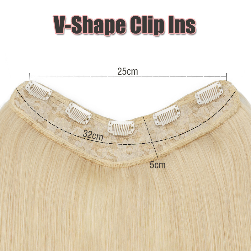 V Part One Piece Clip In Human Hair Extensions Full Head Weft 100G Thicker Brown