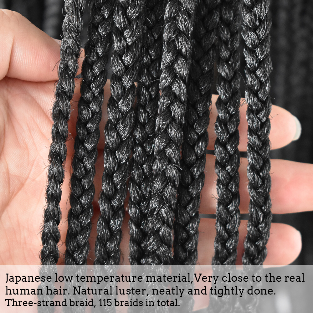 Micro Box Braids Women Wigs Baby Hair Swiss Lace Front Lightweight 30″ Long Hair
