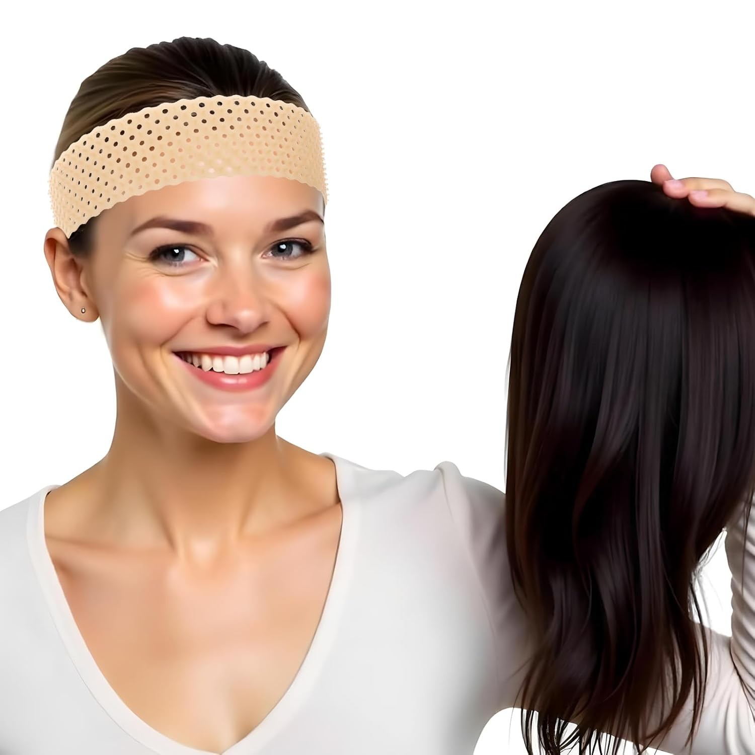 Adjustable Silicone Wig Headband Grip, 2 PCS Wig Grip Band Adjustable Elastic…