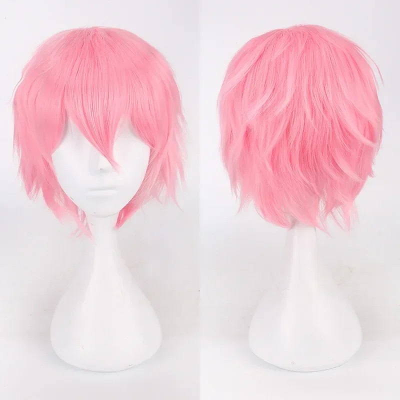 Unisex Anime Short Wig Straight Hair Cosplay Costume Party Heat Resistant Wigs