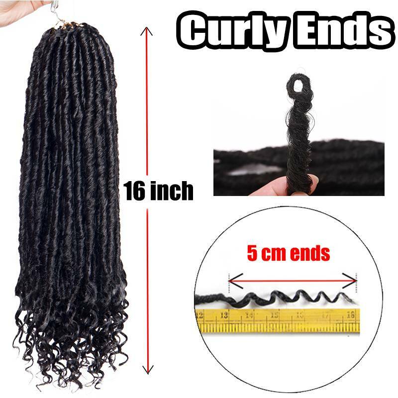 10 Colors Available Thick Goddess Faux Locs Crochet Braids Hair Extensions Woman