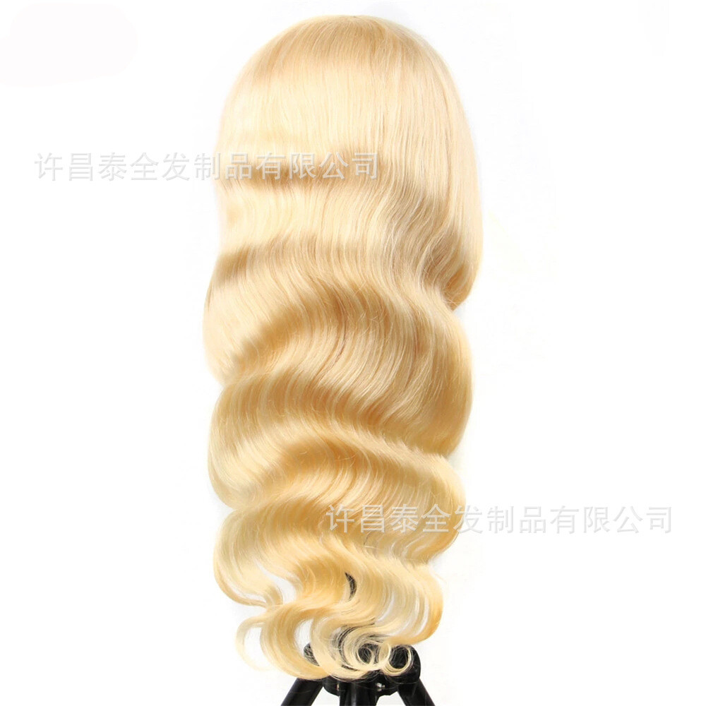 Straight 613 Blonde Wig With Bangs 100% Human Hair Wig for Women Machine Made
